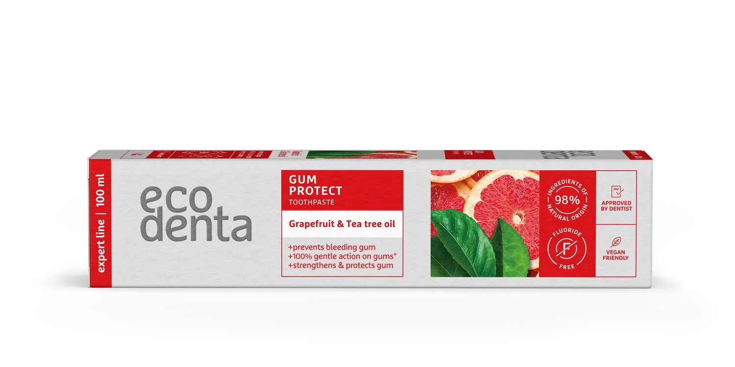 Ecodenta Gum Protect tandpasta tea tree 100 ml mod blødende tandkød