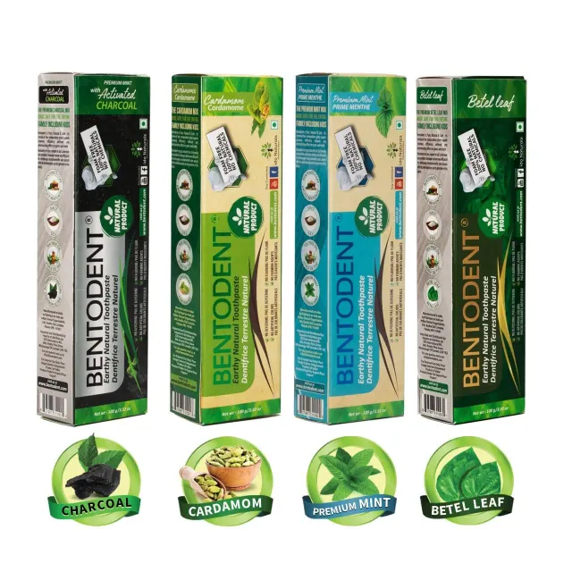 Bentodent Family Pack tandpasta 4 x 100 g fluoridfri