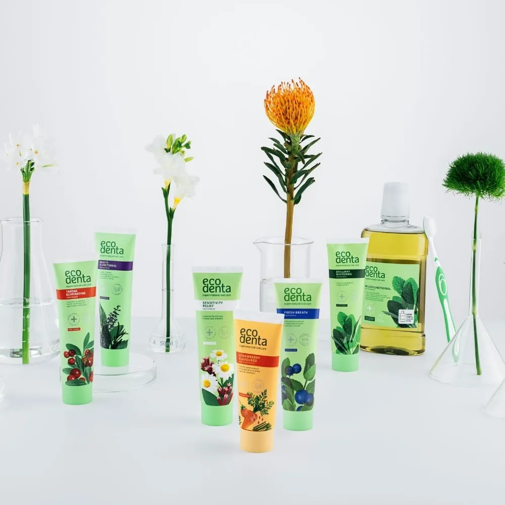 Ecodenta børnetandpasta 75 ml jordbær gulerod