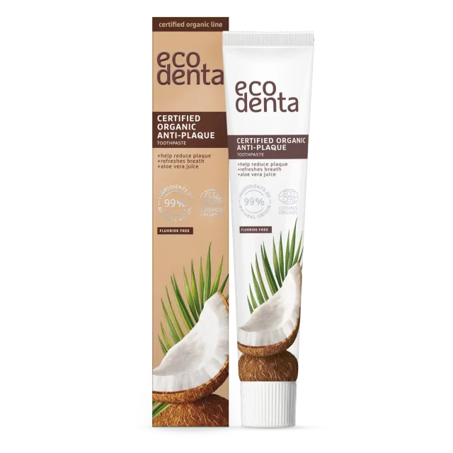 Ecodenta Organic tandpasta 75 ml kokos mod plak