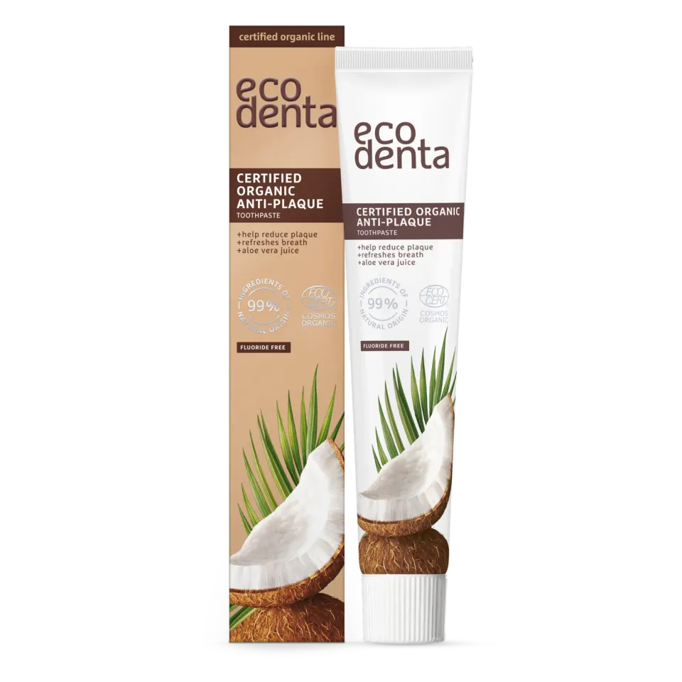 Ecodenta Organic tandpasta 75 ml kokos mod plak