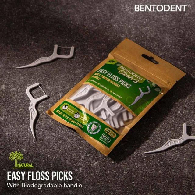 Bentodent Floss Picks tandtråd 30 stk bionedbrydelig