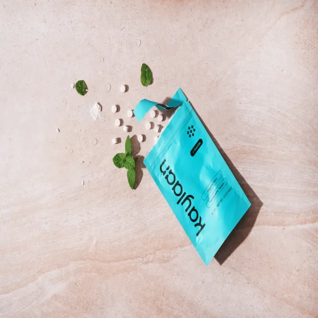 Kaylaan Fluoride Mint tandpastatabletter prøve med fluor
