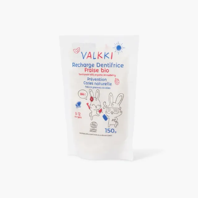 Valkki Kids tandpasta jordbær refill mild til børn
