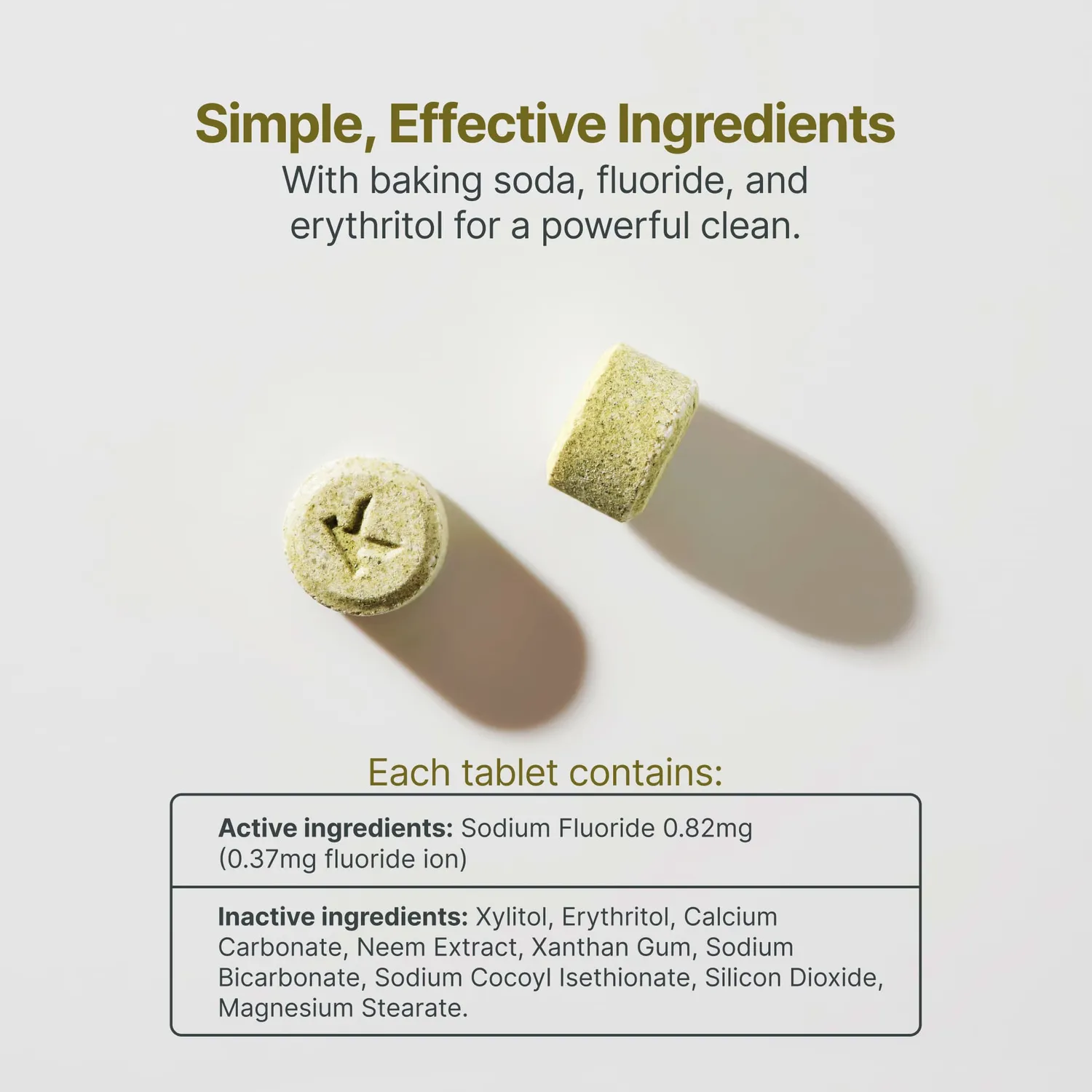 Kaylaan Fluoride Neem tandpastatabletter refill 90 stk neem