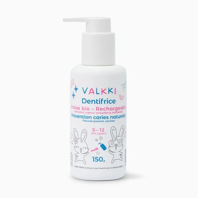 Valkki Kids Fraise Bio tandpasta jordbær 150 g økologisk
