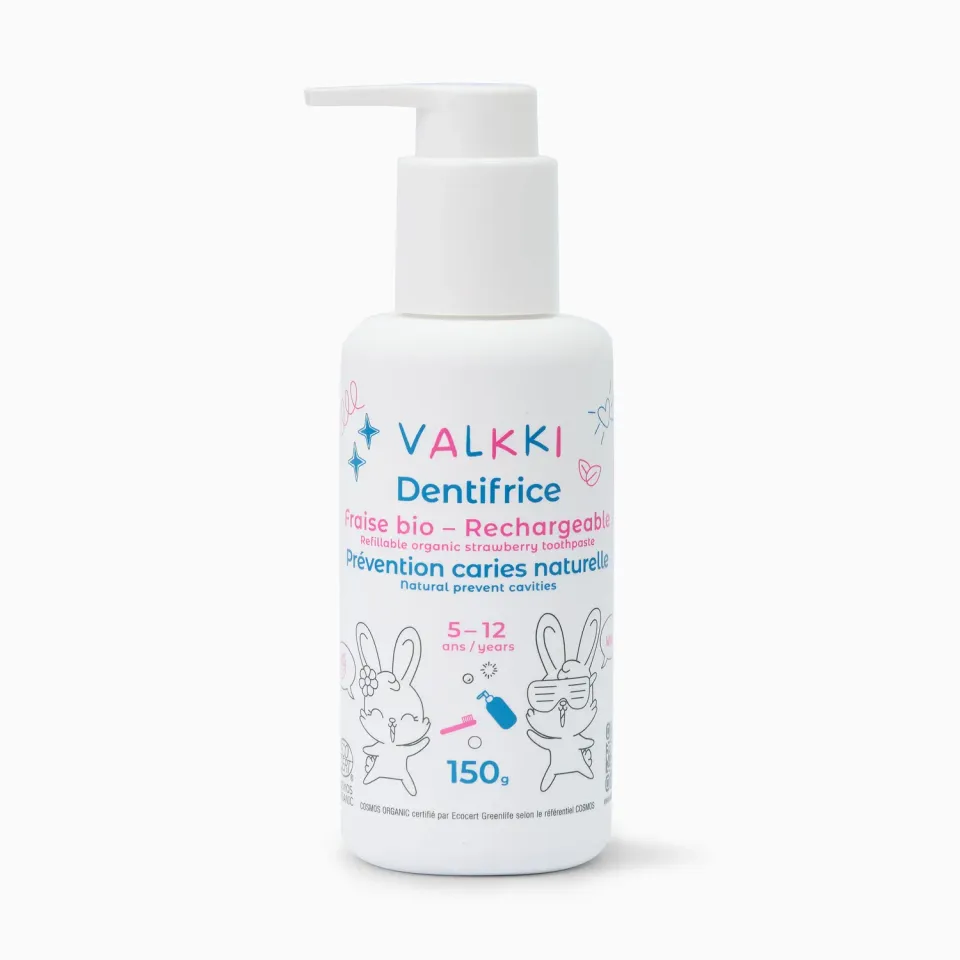 Valkki Kids Fraise Bio tandpasta jordbær 150 g økologisk