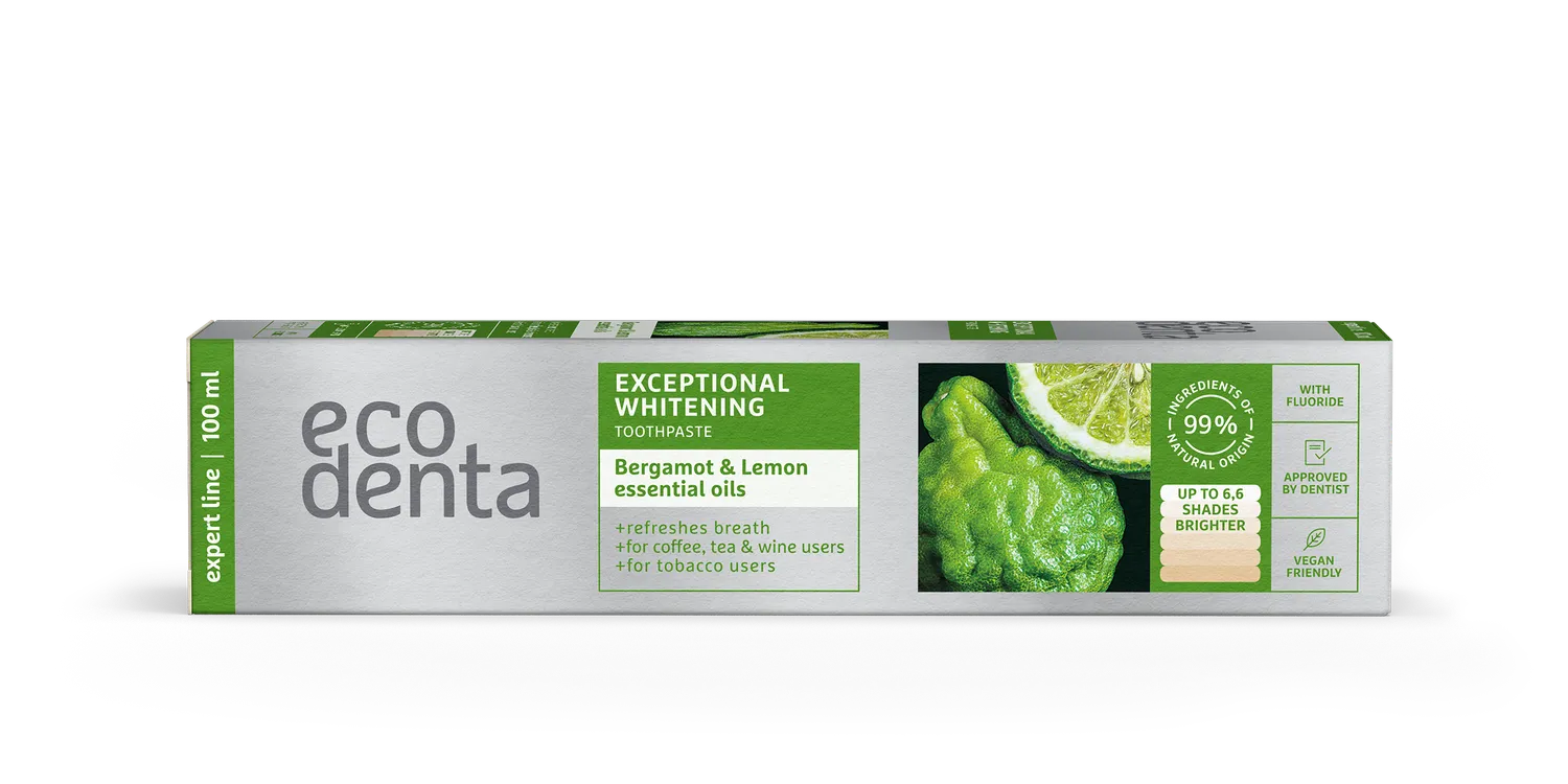 Ecodenta tandpasta 100 ml bergamotte citron blegende
