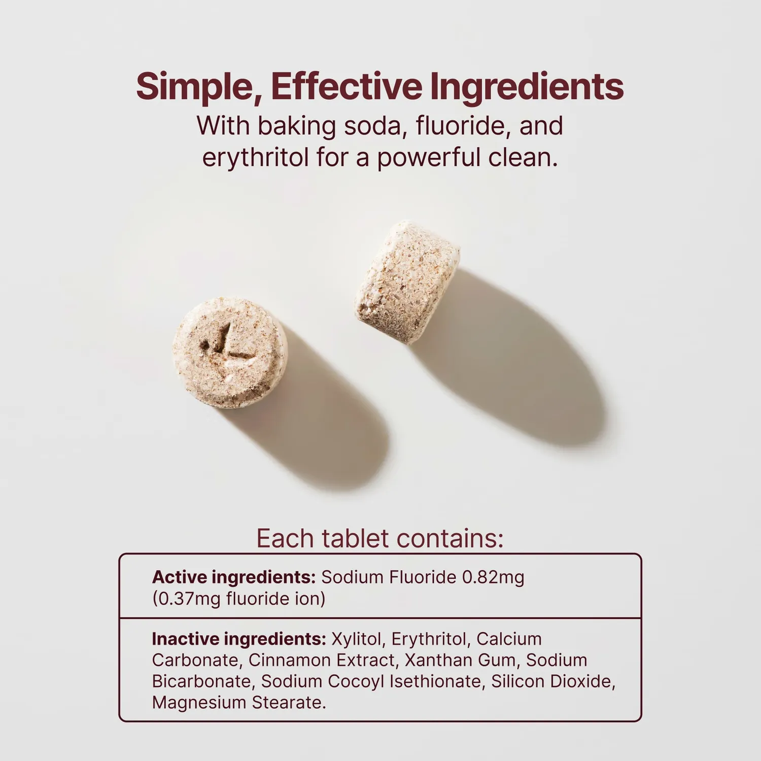 Kaylaan Fluoride Cinnamon tandpastatabletter refill 90 stk kanel