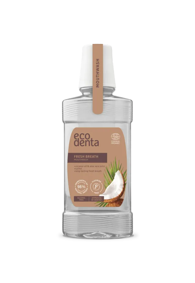 Ecodenta Cosmos Organic mundskyl kokos 250 ml frisk ånde