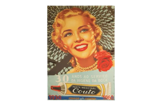Couto Ref.2 satintørklæde 53x75 cm vintage print