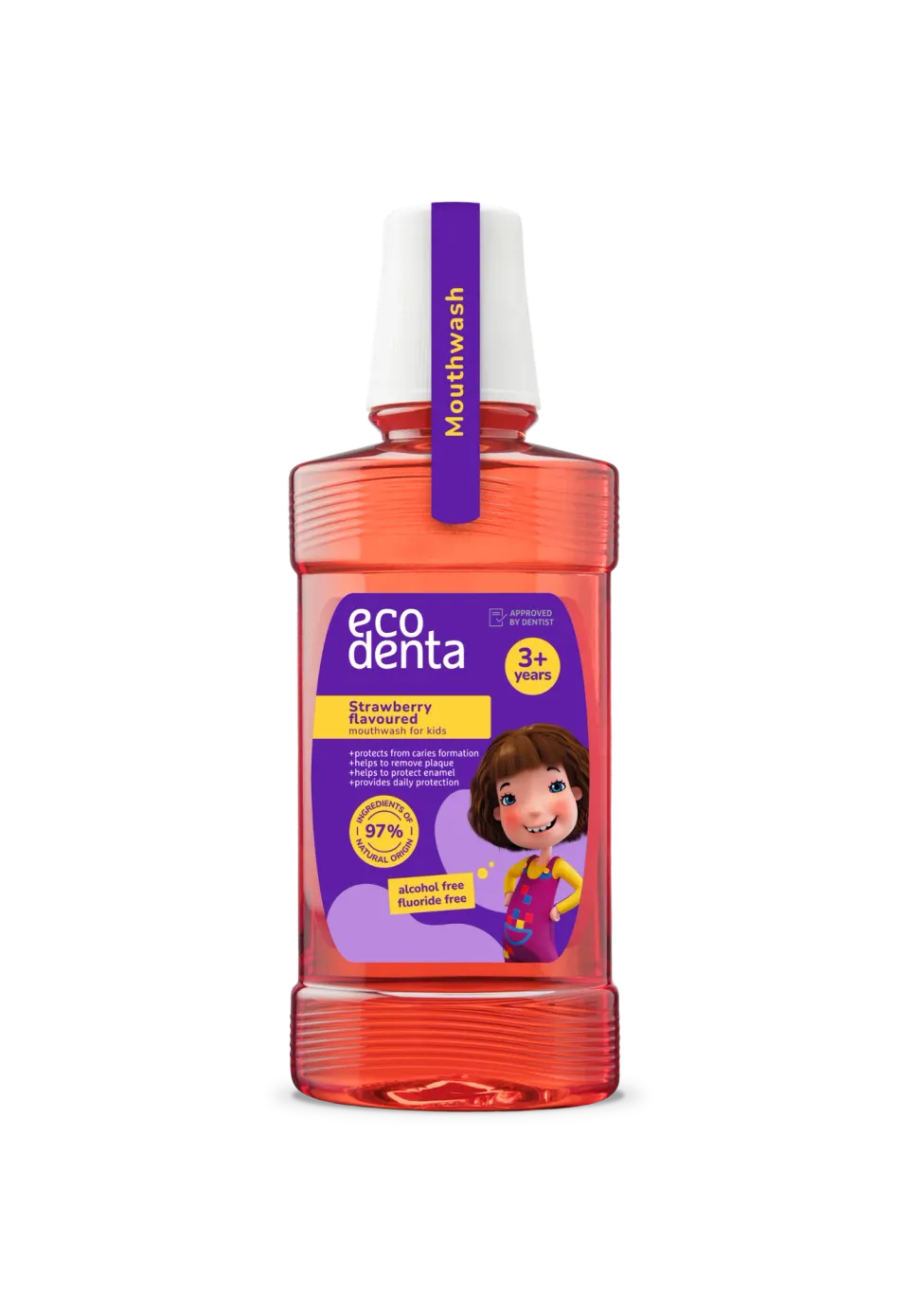 Ecodenta Nelly Jelly mundskyl 250 ml jordbær børn