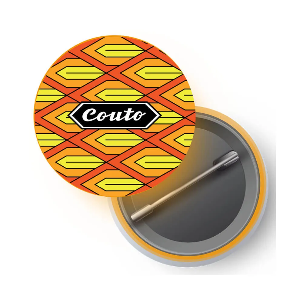 Couto badge pin 5,8 cm rundt vintagemotiv