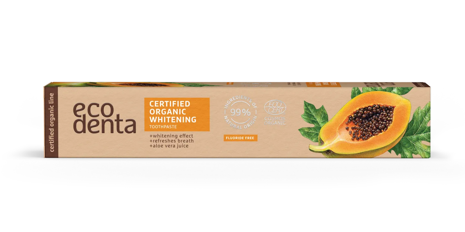 Ecodenta Organic whitening tandpasta 75 ml papaya