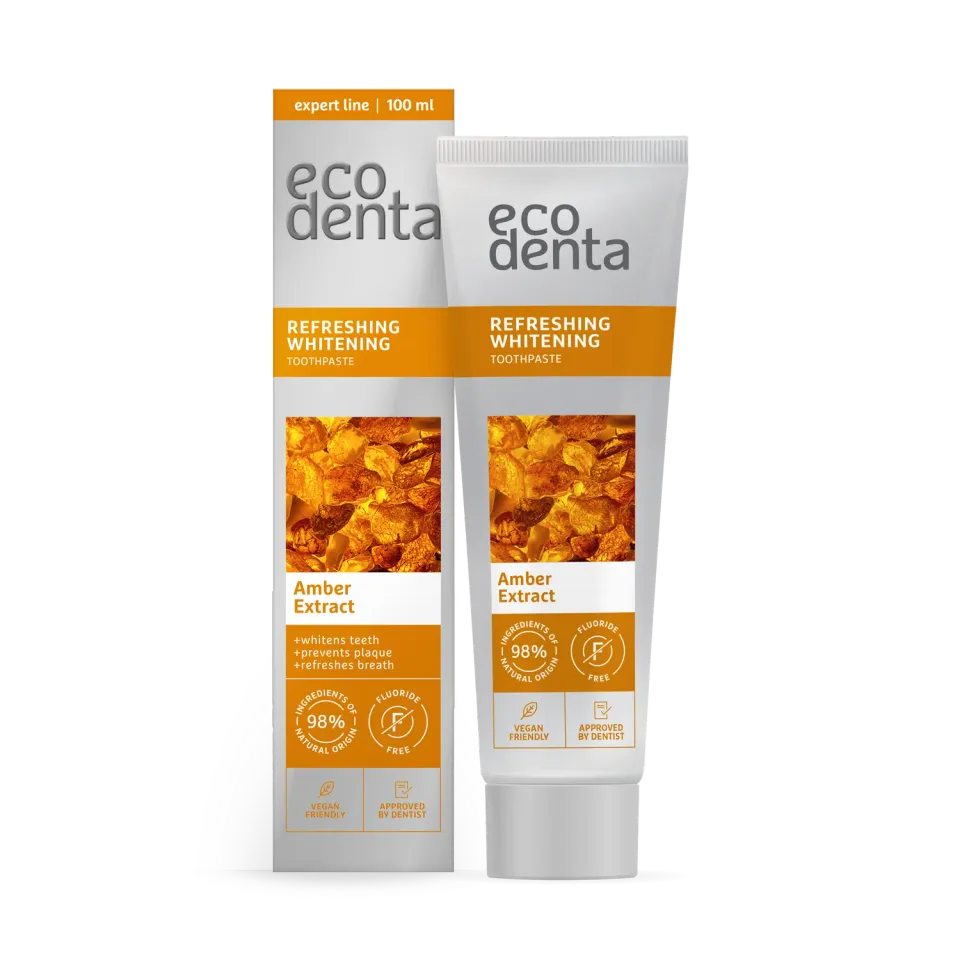 Ecodenta Whitening tandpasta 100 ml med rav