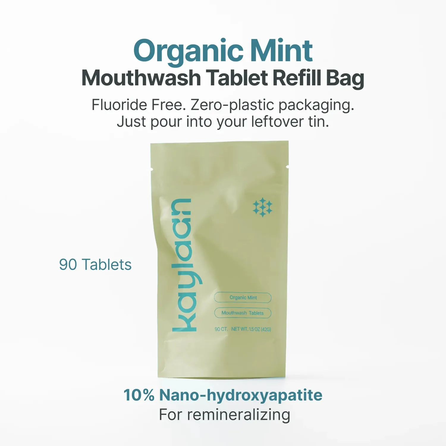 Kaylaan Mouthwash Tablets mundskyl refill natural mint