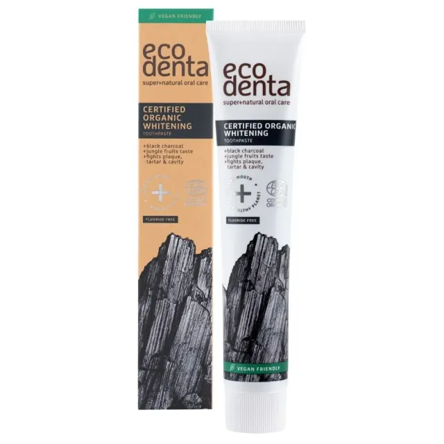 Ecodenta tandpasta 75 ml charcoal blegende økologisk