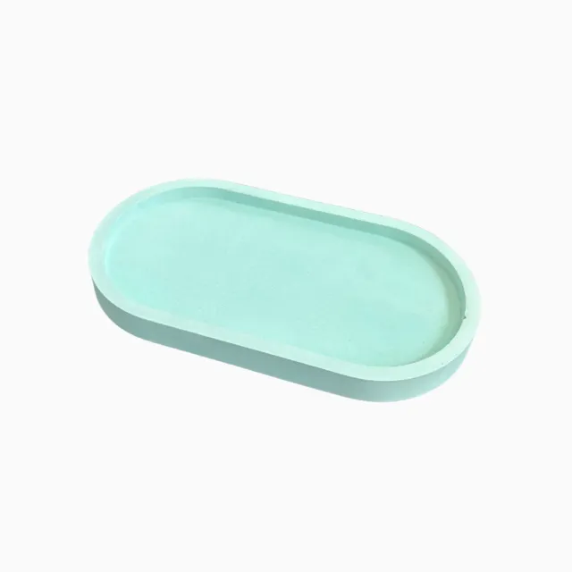 Valkki badeværelsesbakke beton oval mint 18 cm
