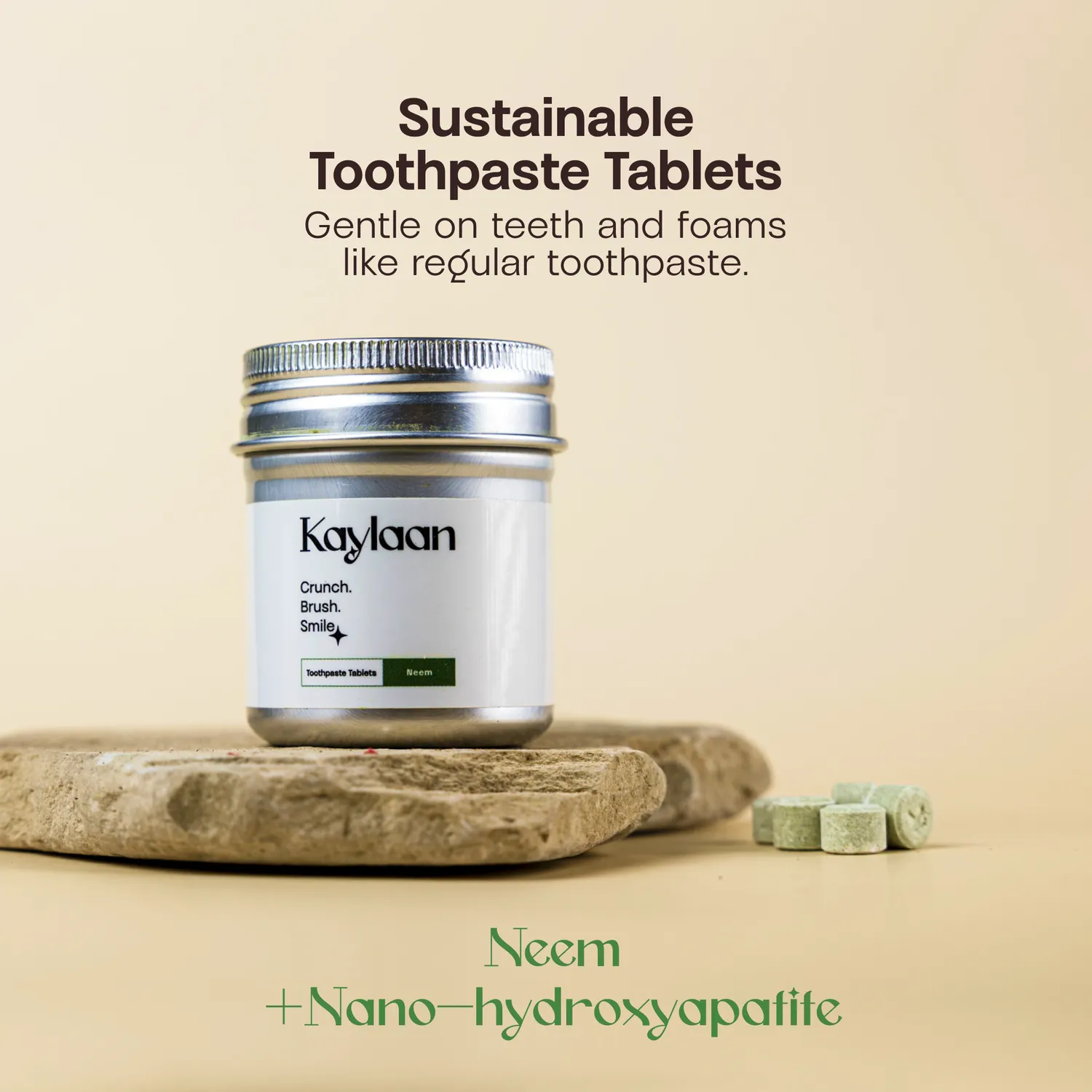 Kaylaan Neem tandpastatabletter 90 stk uden fluor
