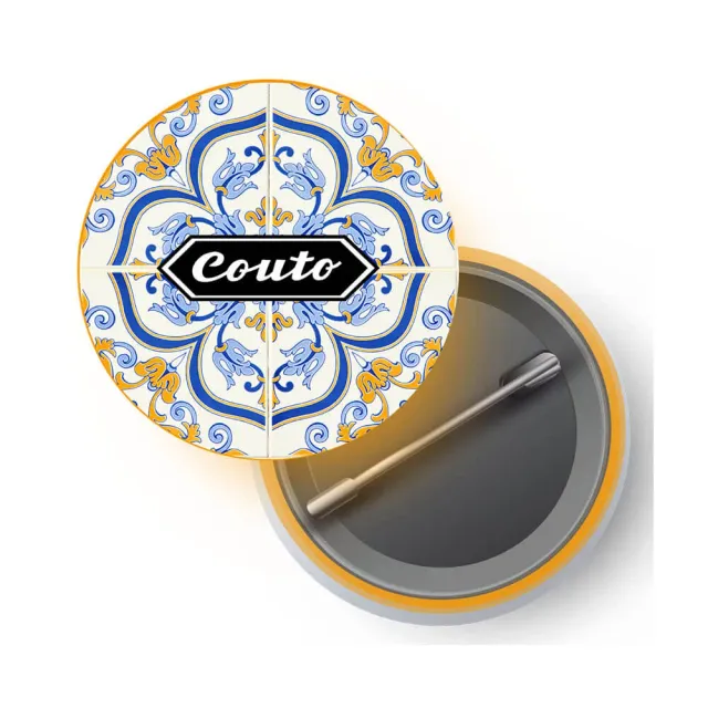 Couto badge pin 5,8 cm rundt vintagemotiv