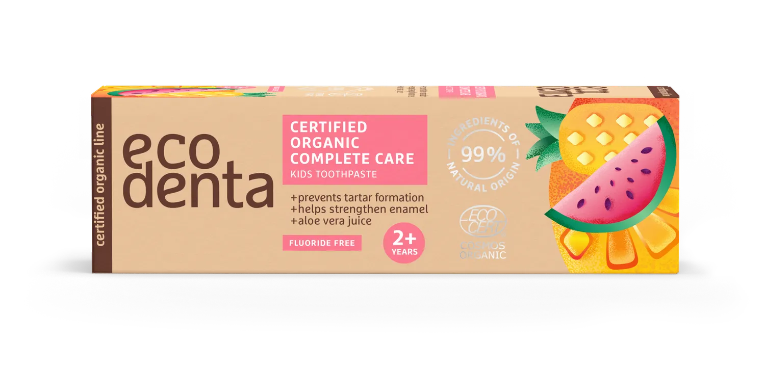 Ecodenta børnetandpasta 75 ml juicy fruits bubblegum