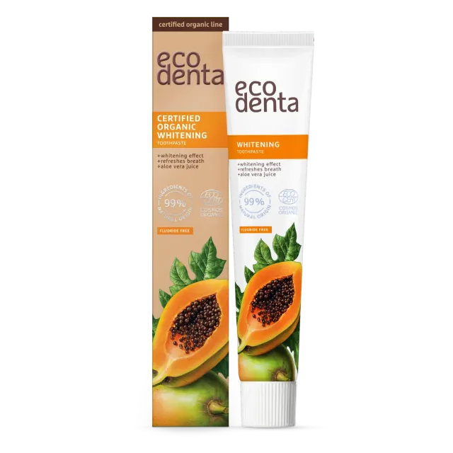 Ecodenta Organic tandpasta 75 ml papaya blegende