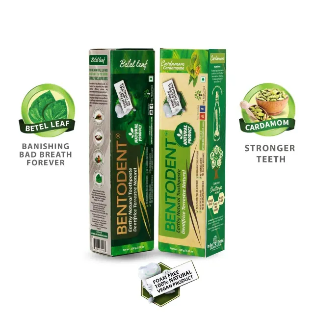 Bentodent Cardamom & Betel Leaf tandpasta 2-pak fluoridfri