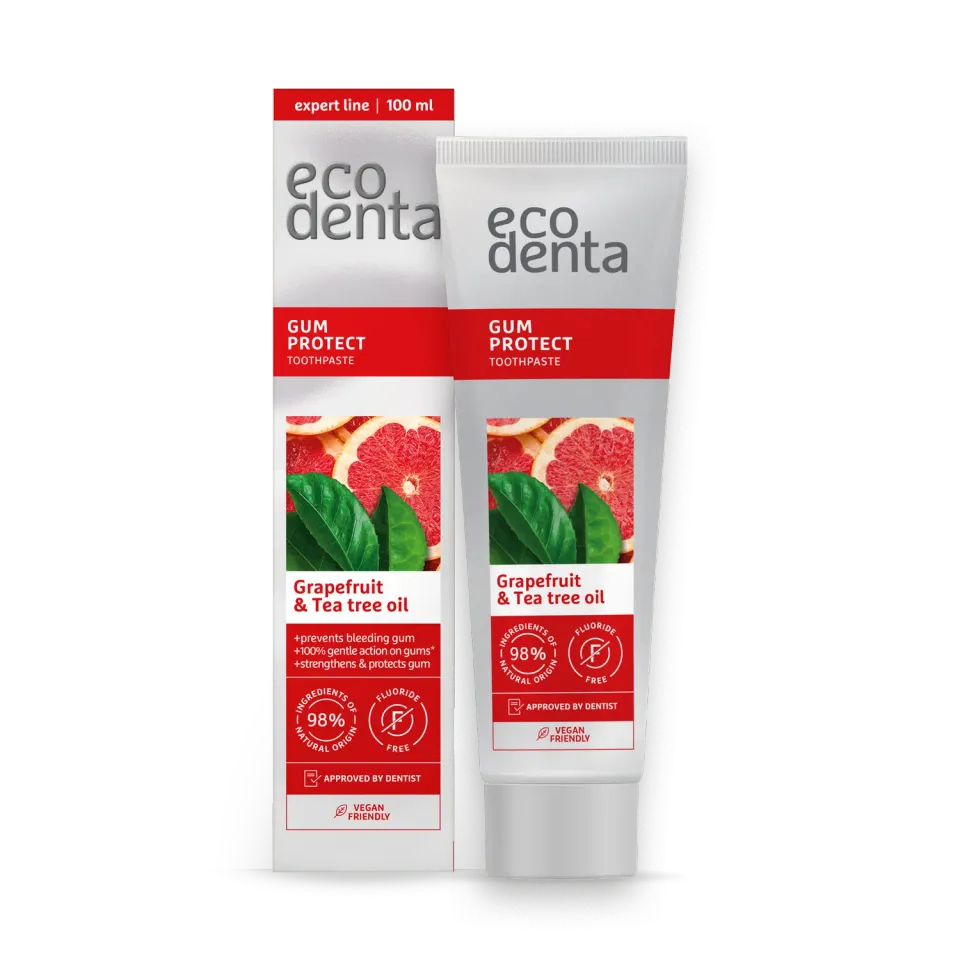 Ecodenta Gum Protect tandpasta tea tree 100 ml mod blødende tandkød