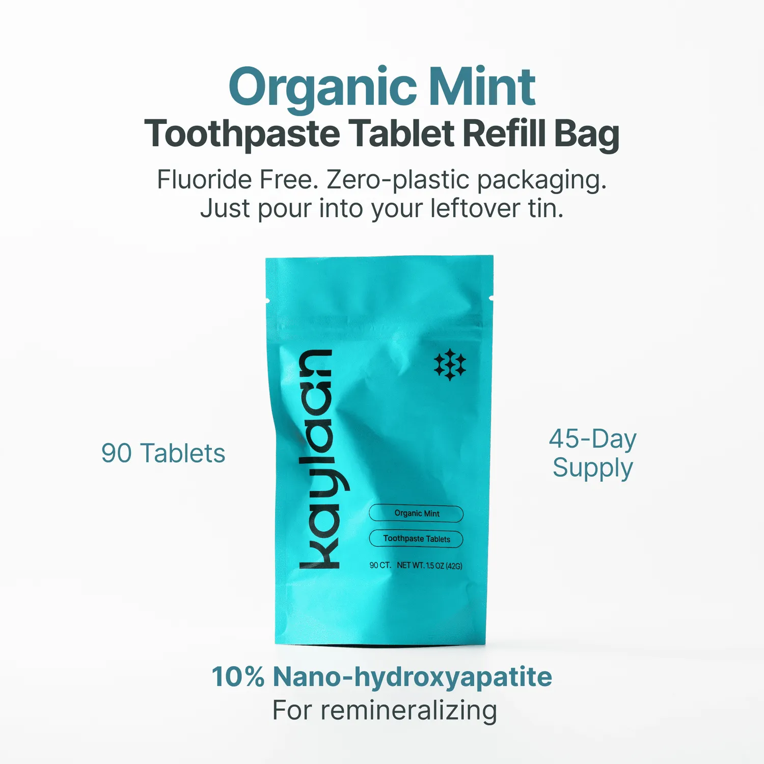 Kaylaan Neem tandpastatabletter refill 90 stk uden fluor