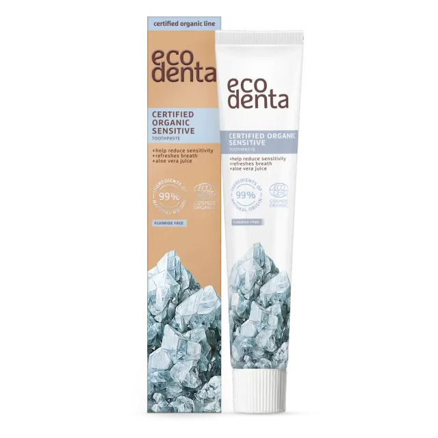 Ecodenta økologisk tandpasta 75 ml til følsomme tænder salt