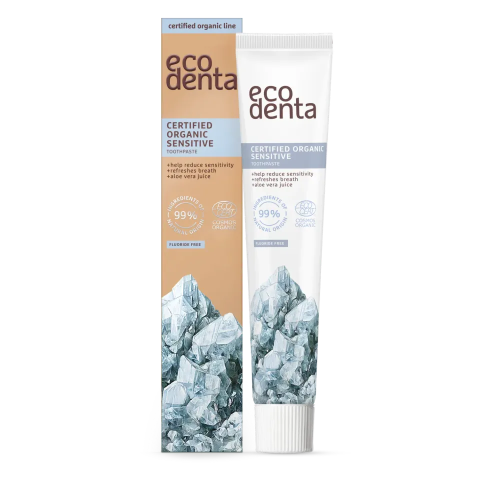 Ecodenta økologisk tandpasta 75 ml til følsomme tænder salt