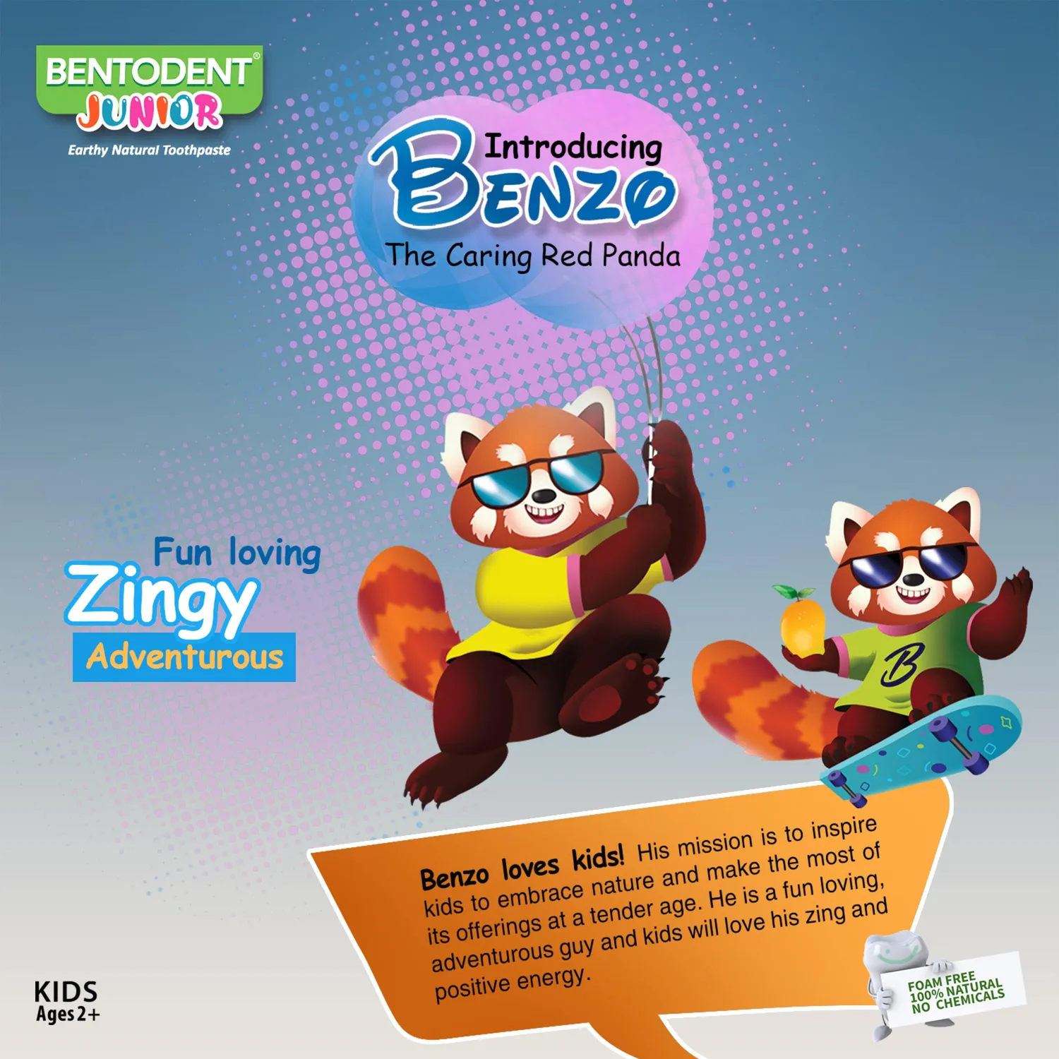 Bentodent Kids Mango tandpasta 100 g fluoridfri