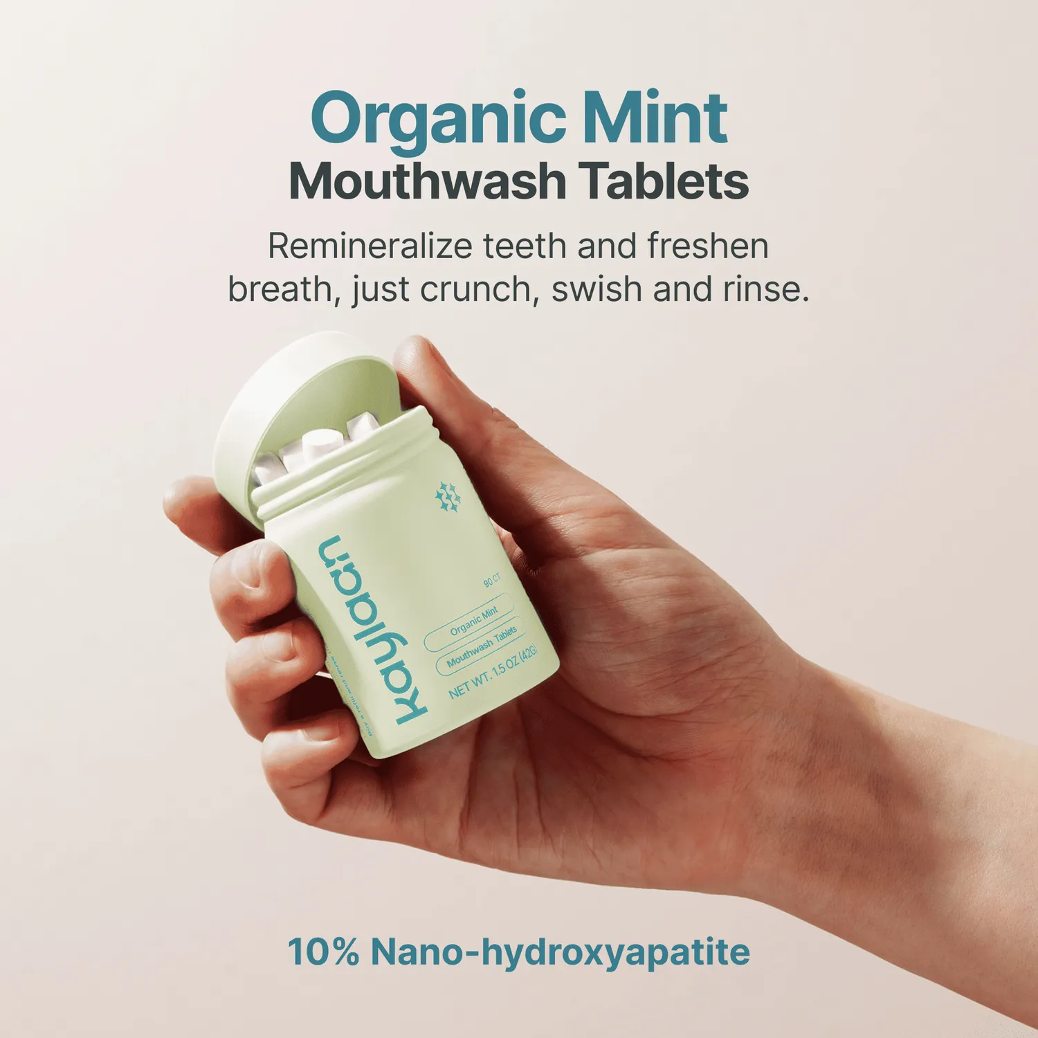 Kaylaan Natural Mint mundskyl tabletter mint remineraliserende
