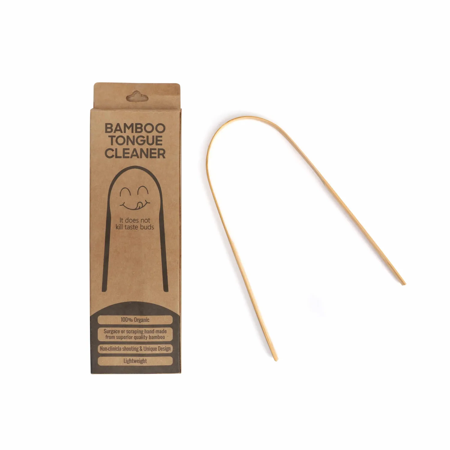 Bentodent Bamboo Tongue Cleaner tungeskraber 1 stk bambus