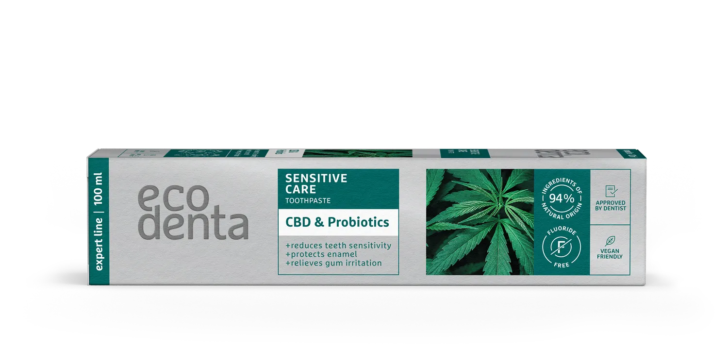Ecodenta Sensitive tandpasta 100 ml CBD