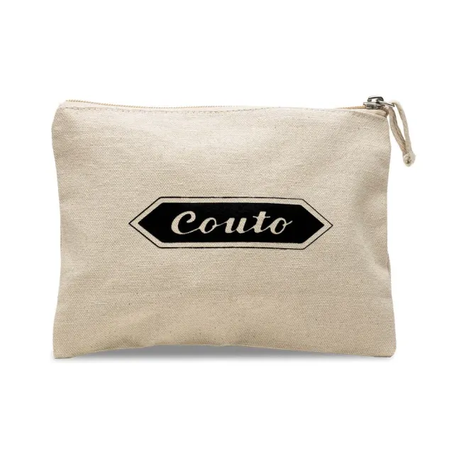 Couto Toilettaske i bomuld natur med logo