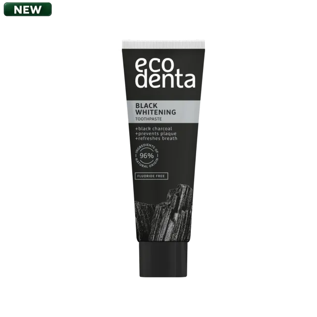 Ecodenta Black whitening tandpasta 35 ml rejse