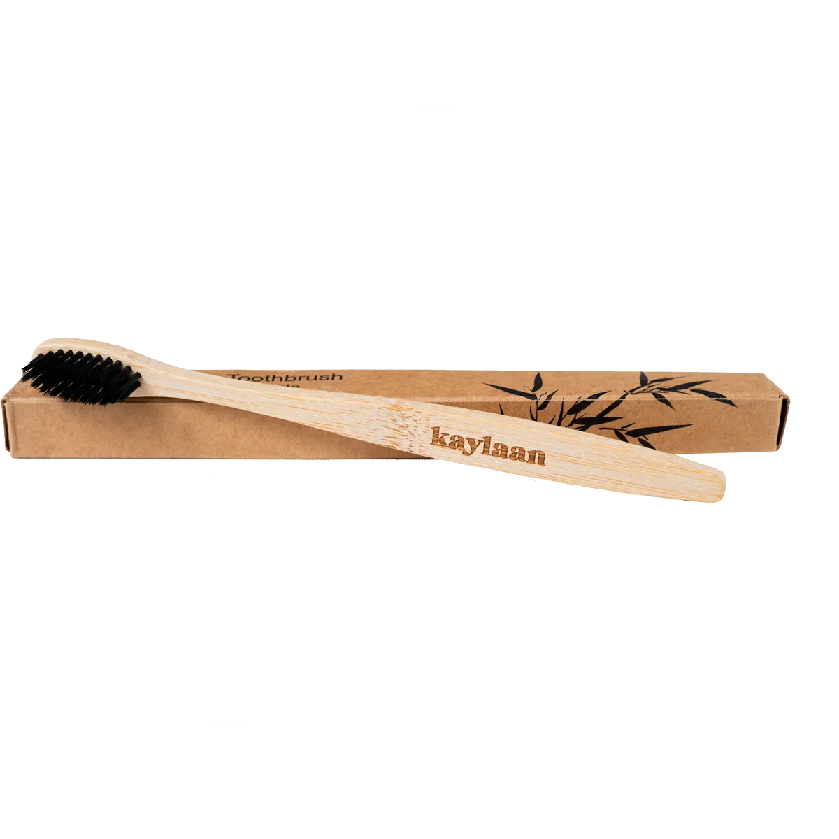 Kaylaan Organic Bamboo tandbørste 1 stk kul medium