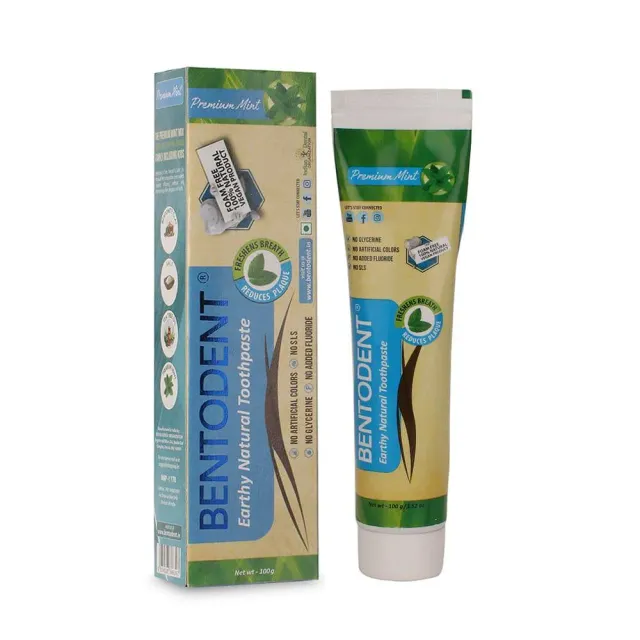 Bentodent Premium Mint tandpasta 100 g fluoridfri rejse