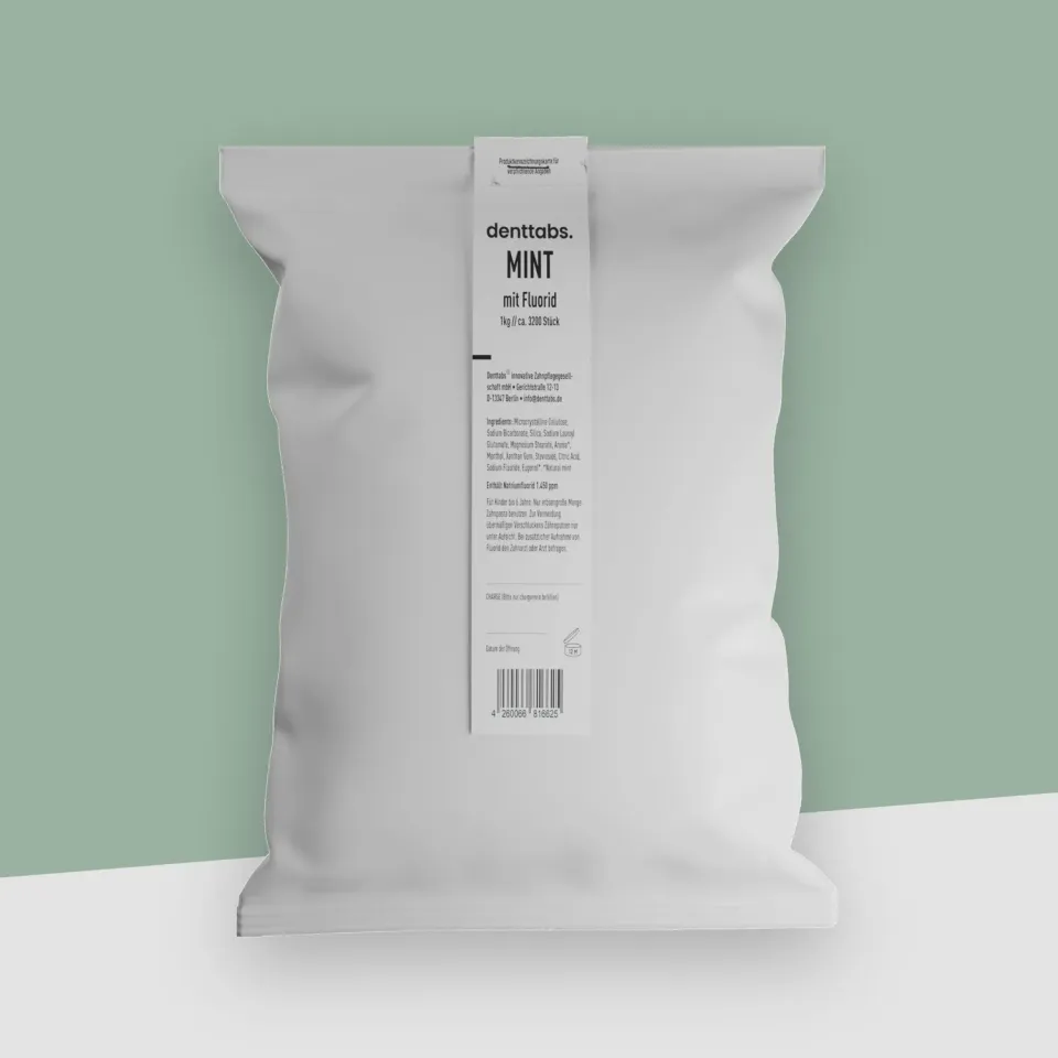 DENTTABS tandpastatabletter 1 kg ca. 3200 stk