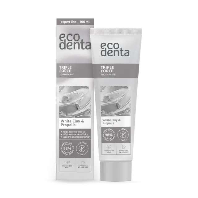 Ecodenta Triple Force tandpasta 100 ml propolis ler