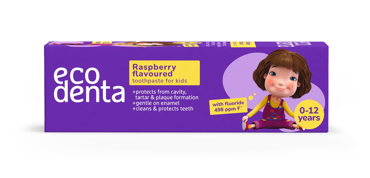 Ecodenta Nelly Jelly børnetandpasta 75 ml, hindbær