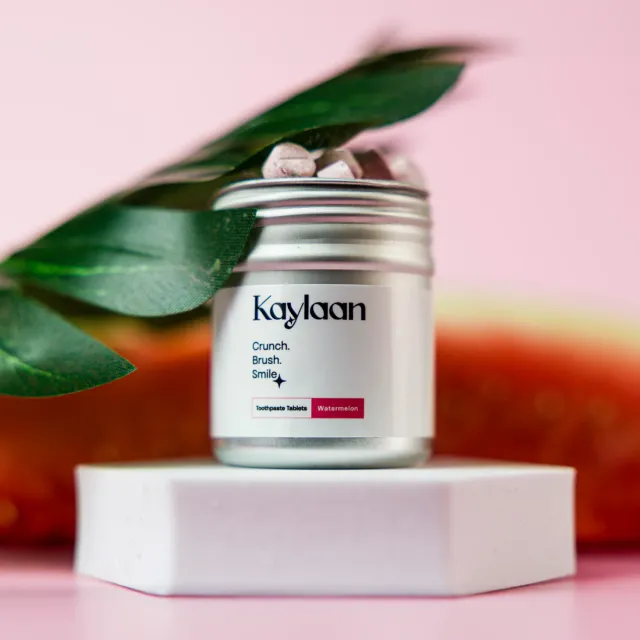 Kaylaan Watermelon tandpastatabletter 90 stk uden fluor