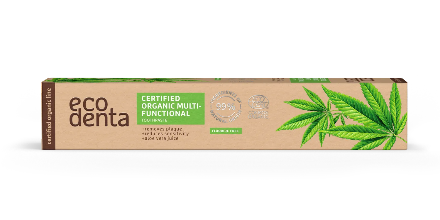 Ecodenta Multifunktionel tandpasta 75 ml hampeolie økologisk