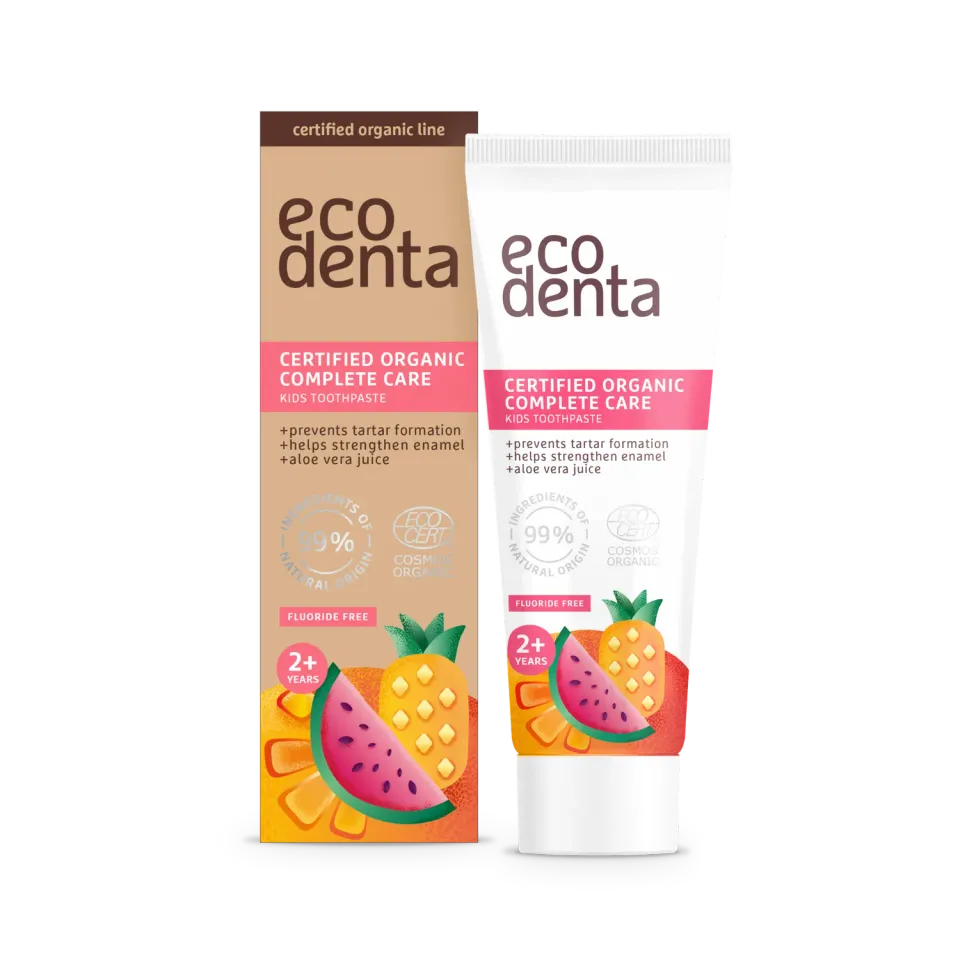 Ecodenta børnetandpasta 75 ml juicy fruits bubblegum