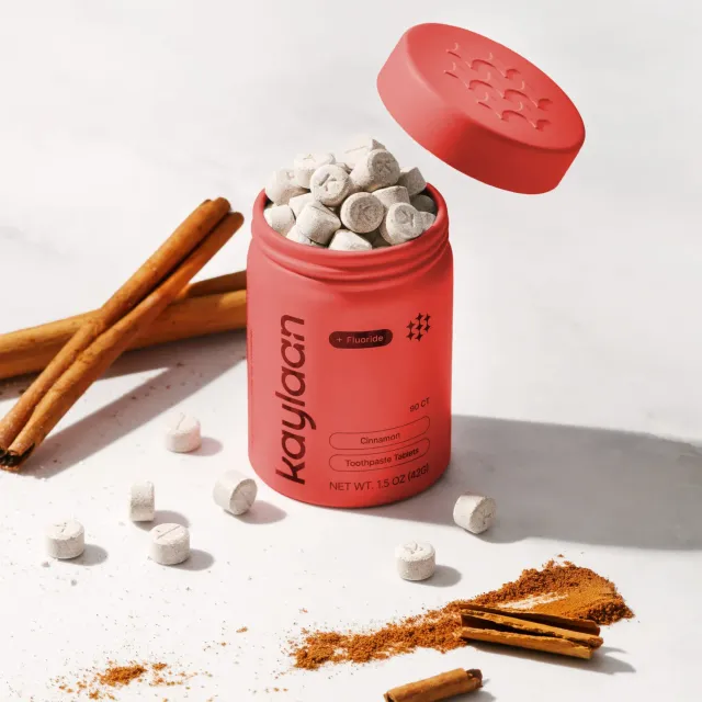 Kaylaan Fluoride Cinnamon tandpastatabletter 90 stk med fluor