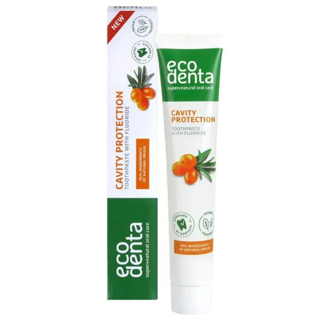 Ecodenta tandpasta mod karies 75 ml, havtorn