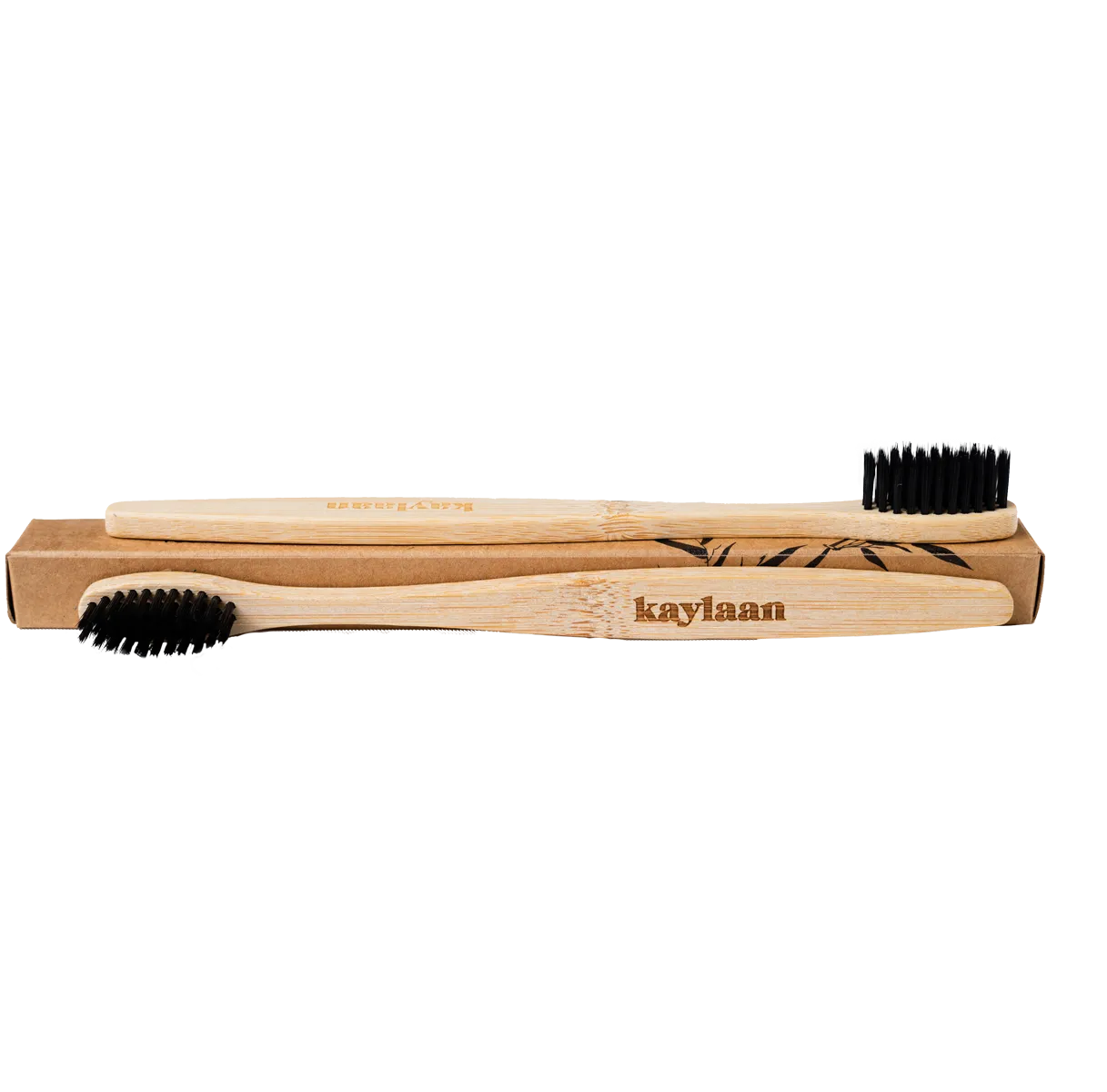 Kaylaan Organic Bamboo tandbørste 1 stk kul medium
