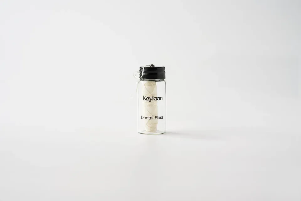 Kaylaan Eco-Friendly tandtråd plantebaseret glasbeholder