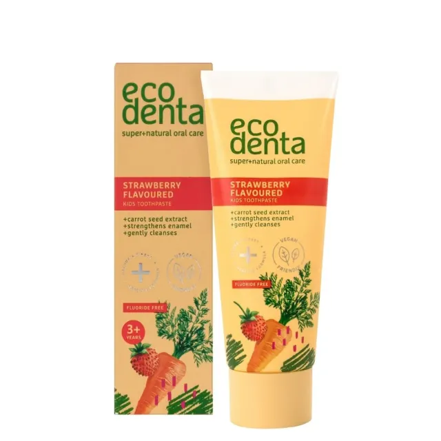 Ecodenta børnetandpasta 75 ml jordbær gulerod